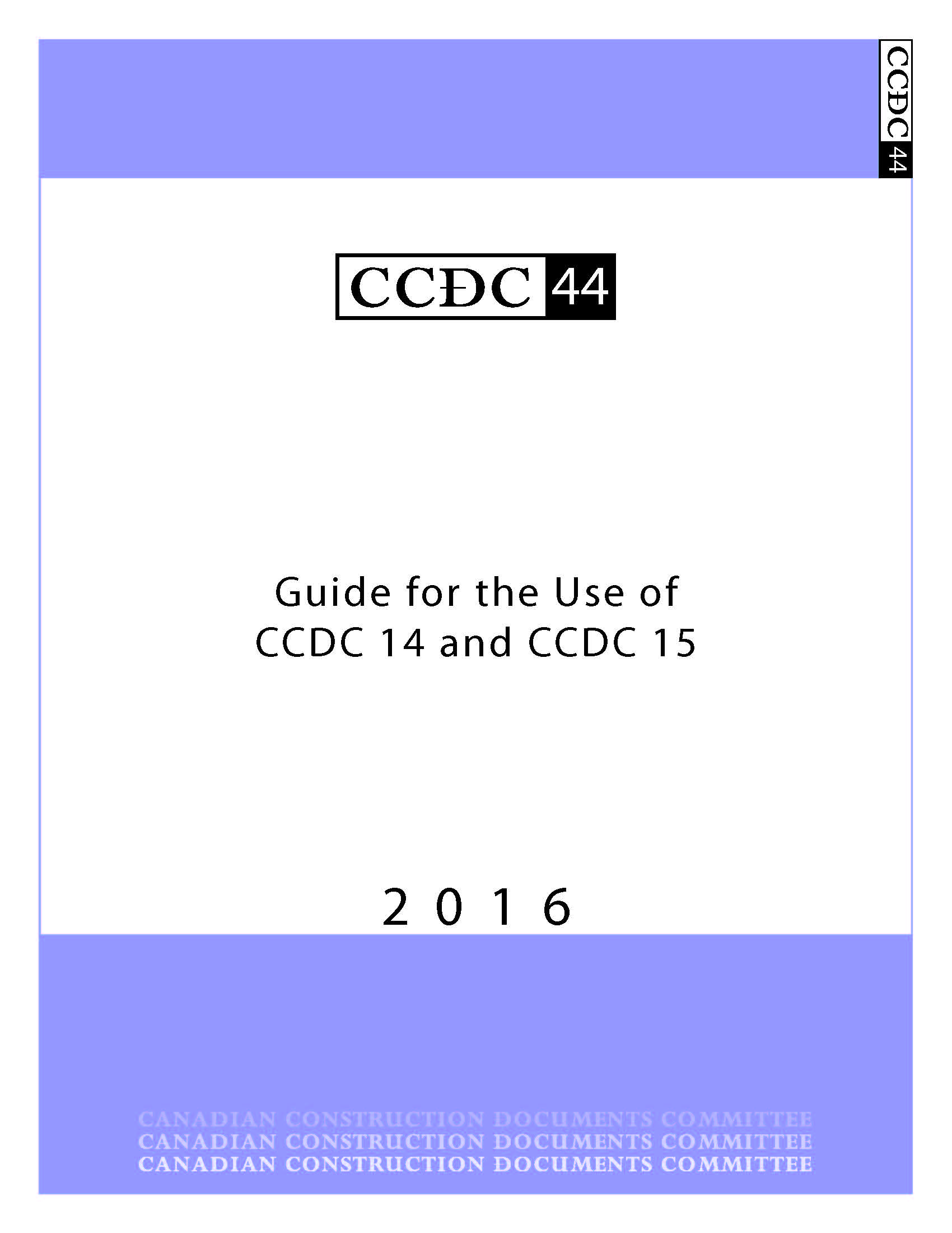 CCDC 44 [Electronic Version]  Guide to use of CCDC 14 & CCDC 15