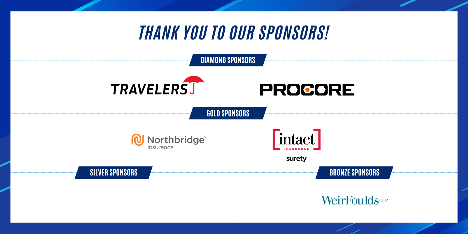 THANK YOU TO OUR SPONSORS!